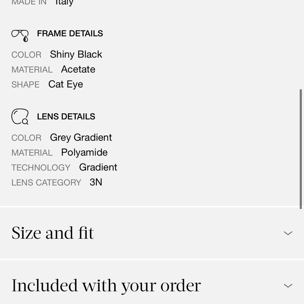 Gucci Black Cat Eye Sunglasses - Picture 6 of 16
